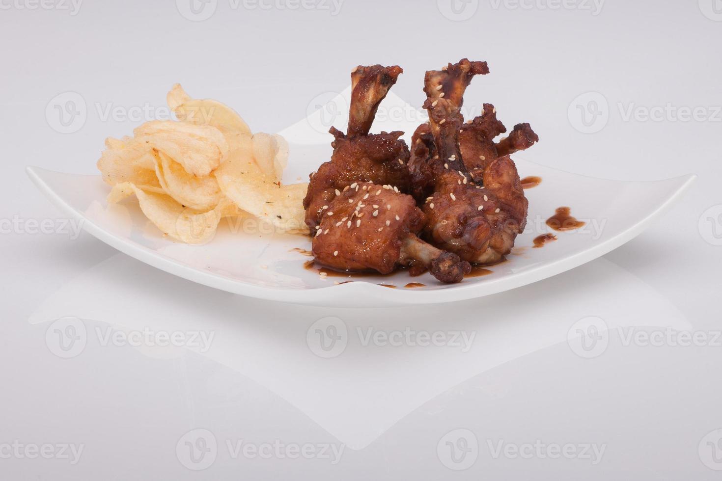 grilled meat on a plate photo