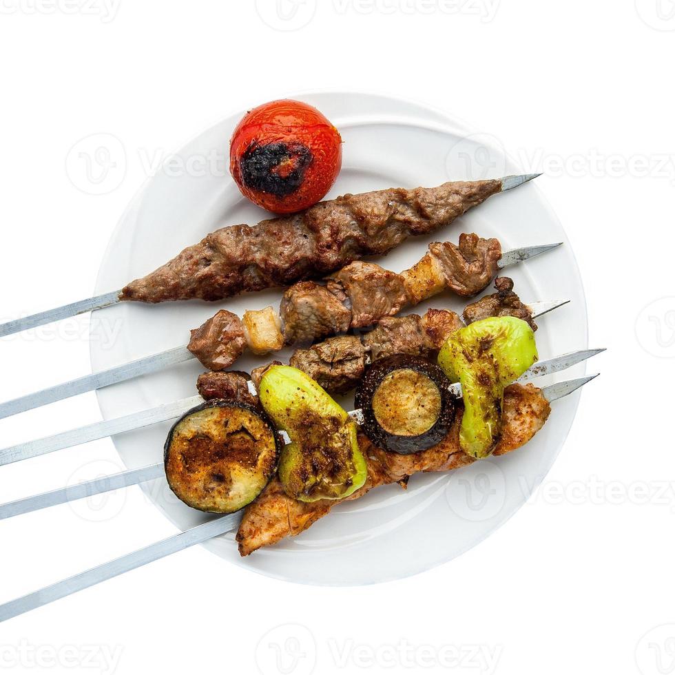 barbecue on a white background photo
