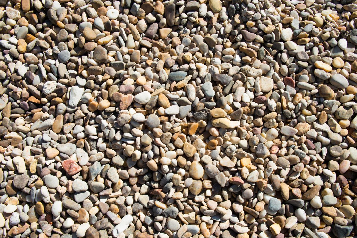 Background of mixed gravel. Gray, brown and white. photo