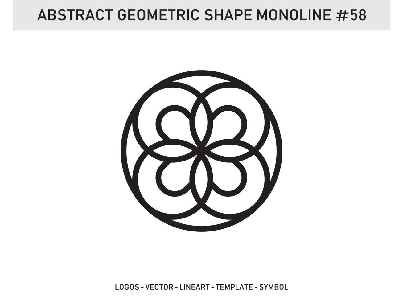 Geometric Monoline Shape Abstract Free Vector