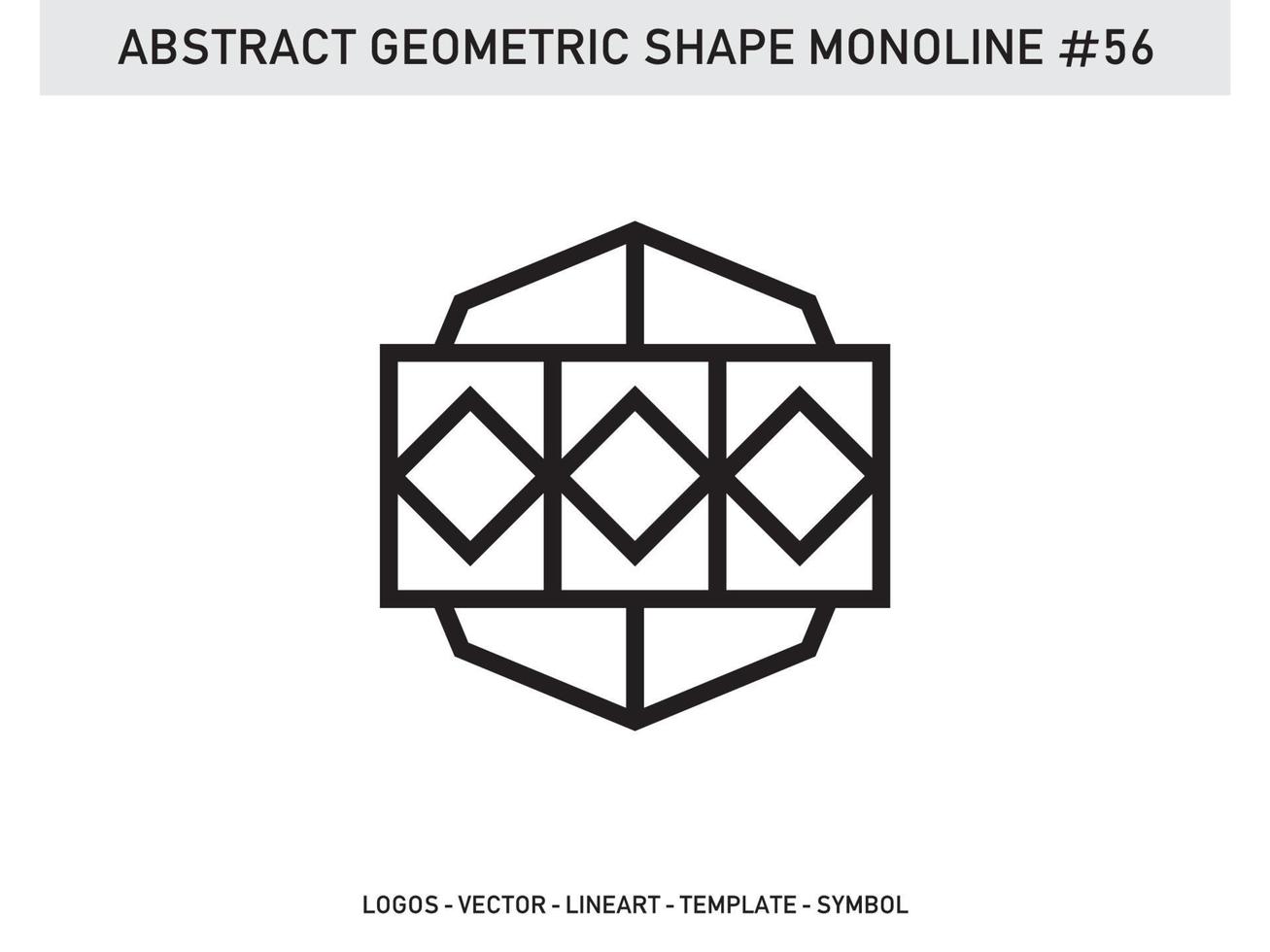 Geometric Monoline Shape Abstract Free Vector