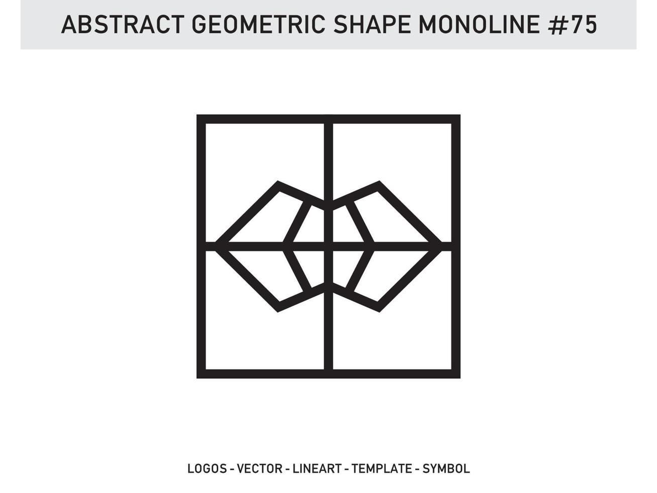 Abstract Geometric Monoline Lineart Line Vector Shape Free