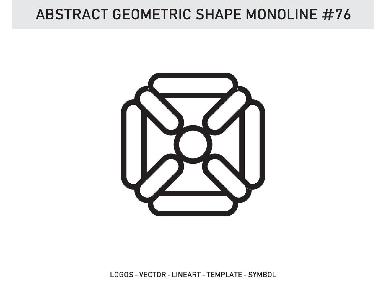 Abstract Geometric Monoline Lineart Line Shape Free Vector