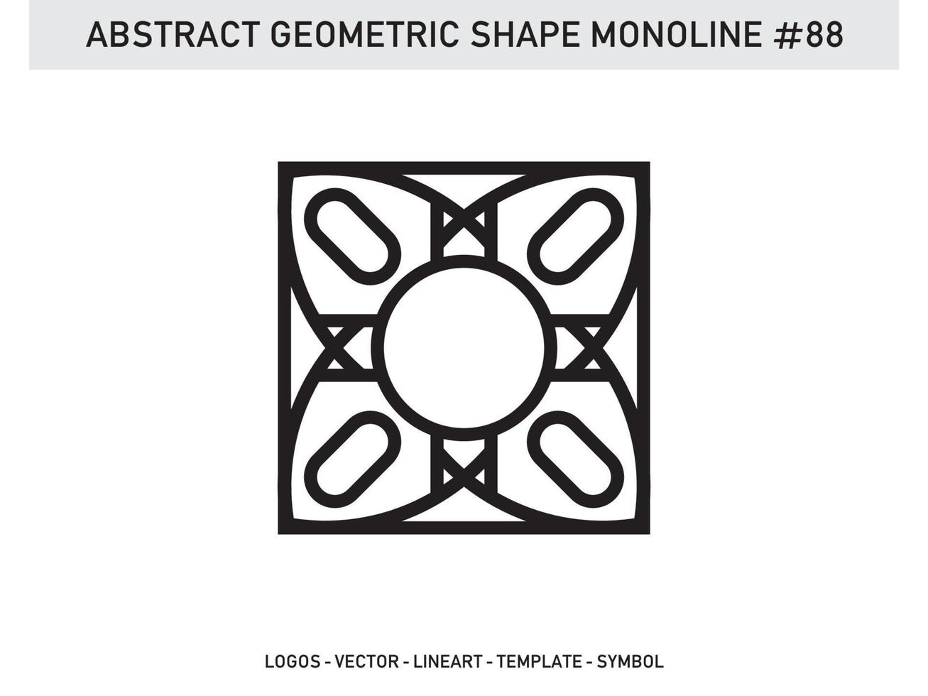 ornamento forma geométrica monoline línea abstracta vector libre