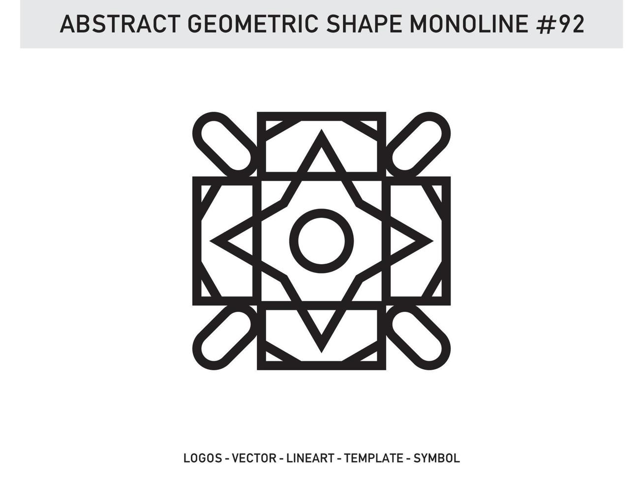 lineart geométrico línea forma monoline resumen vector diseño libre