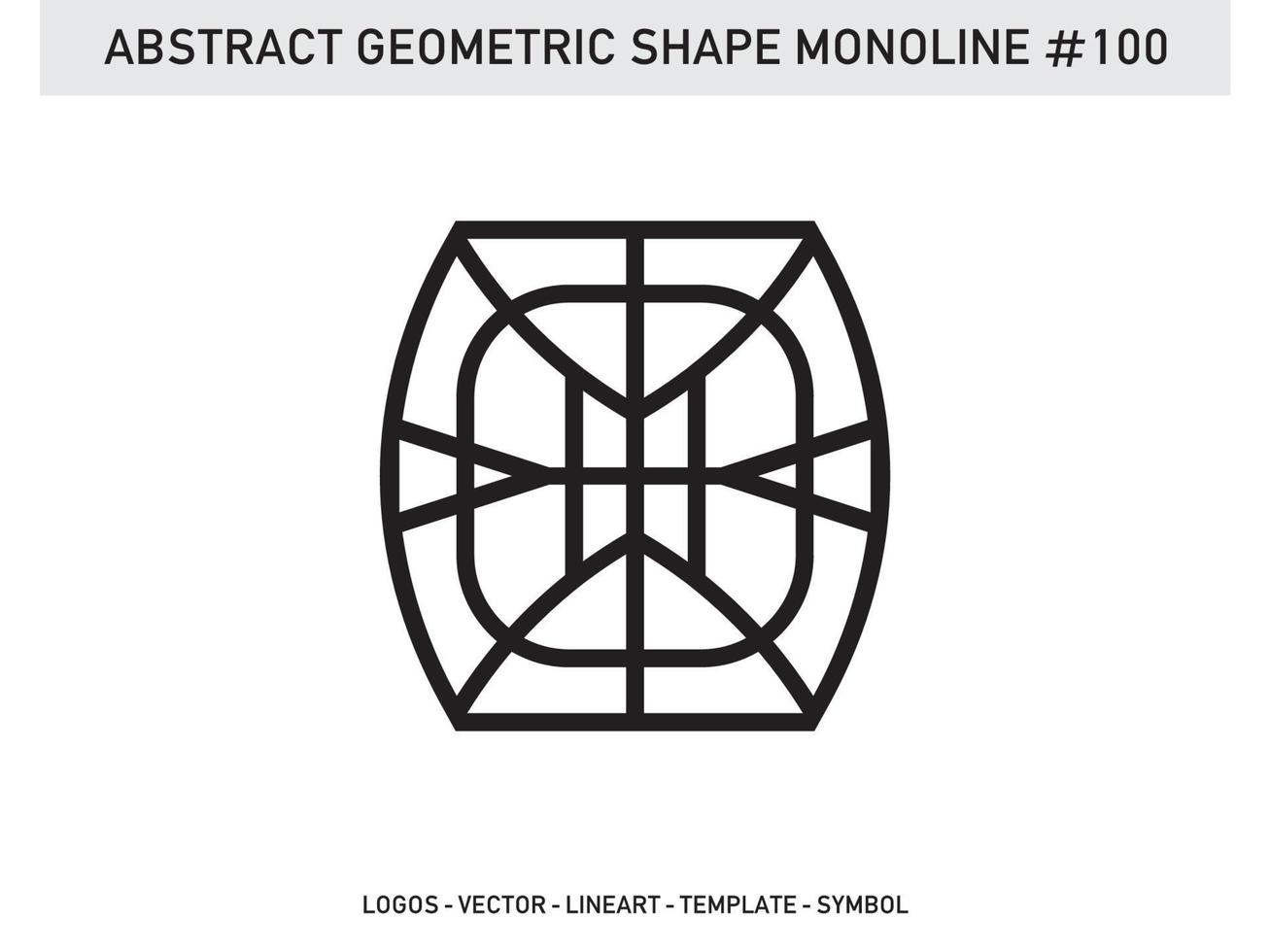 Monoline Abstract Geometric Lineart Line Shape Free Vector Design