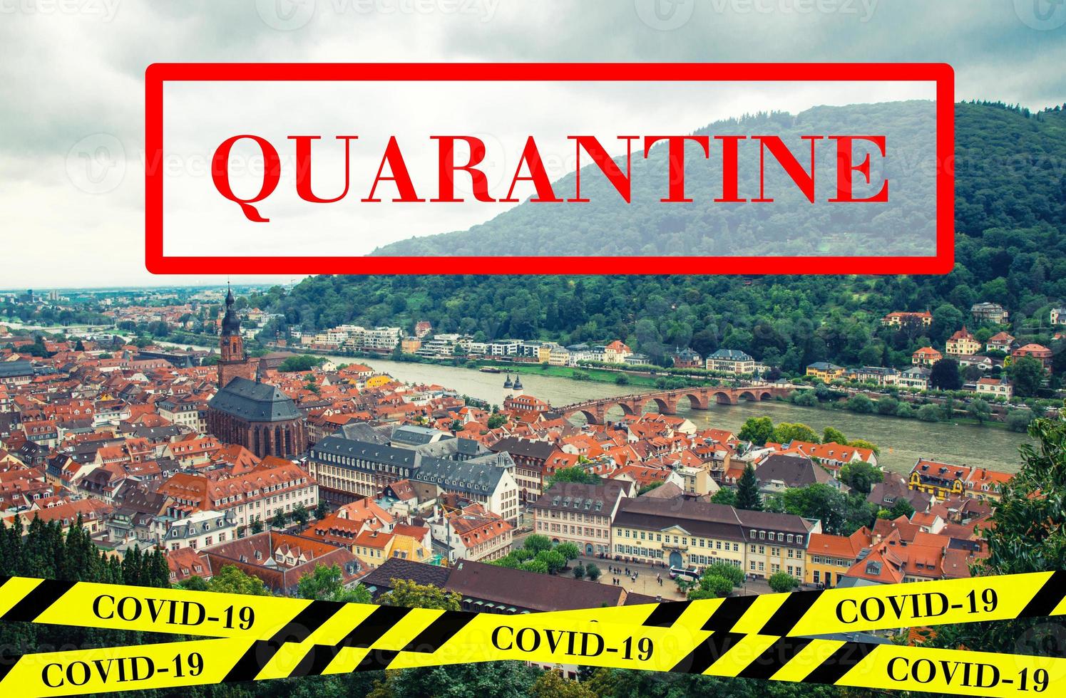 Quarantine in Germany. No travel and lockdown concept. photo