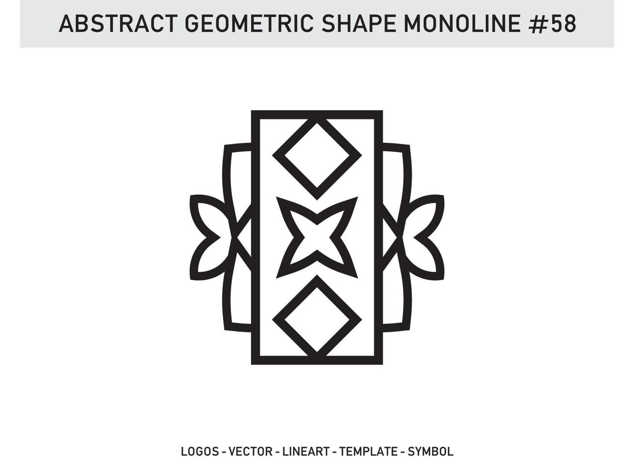 vector libre abstracto de forma geométrica monolínea