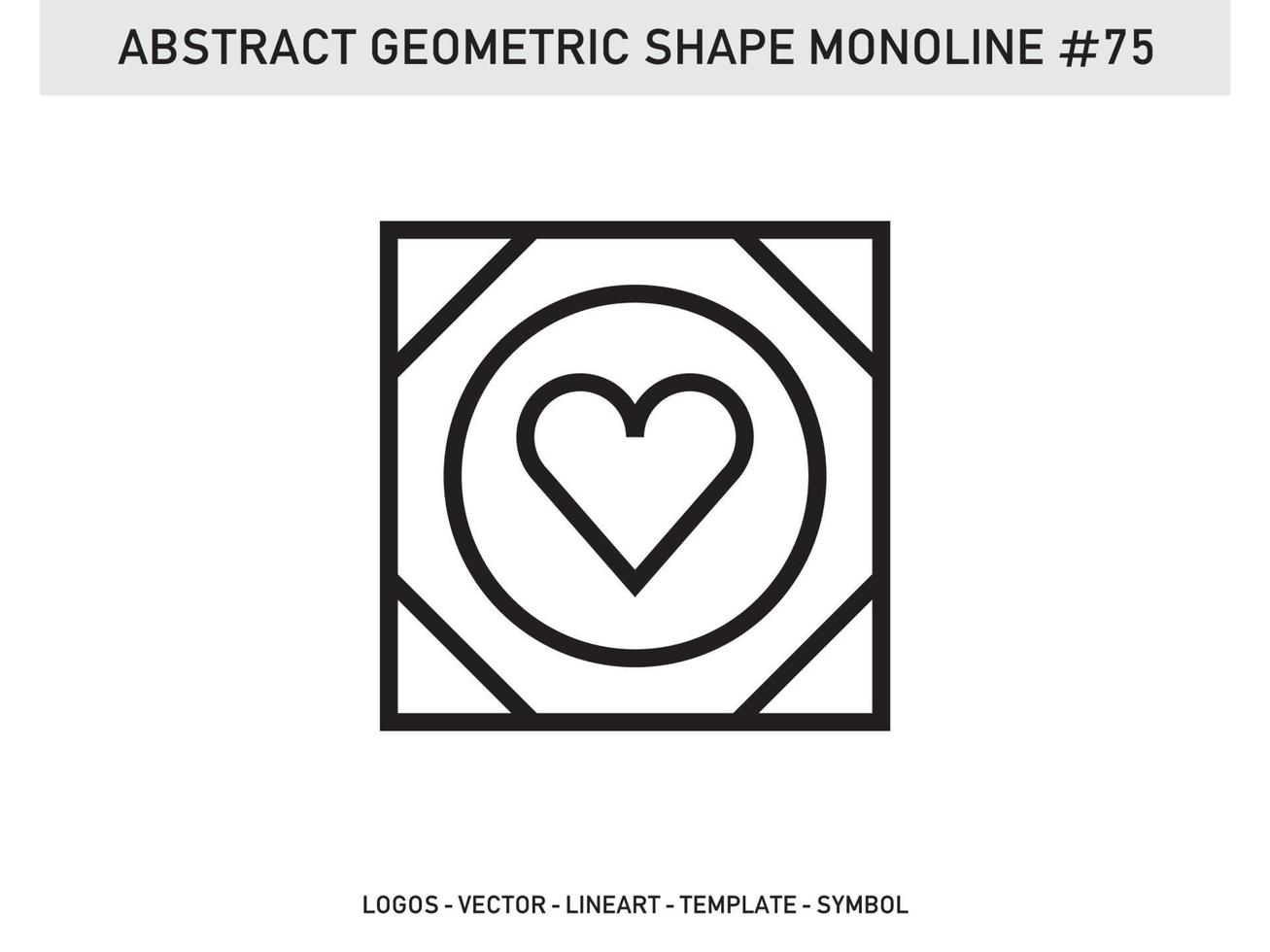 Abstract Geometric Monoline Lineart Line Vector Shape Free