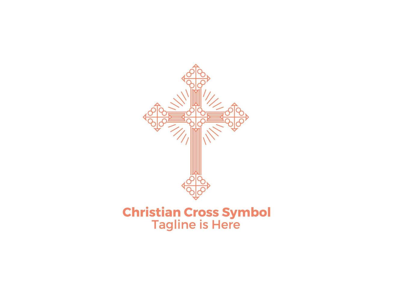 The Cross is a Symbol of Catholic Christianity Religion The Church of Jesus Design Icon vector