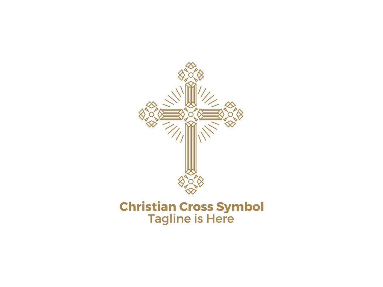 The Cross is a Symbol of Catholic Christianity Religion The Church of Jesus Design Icon vector