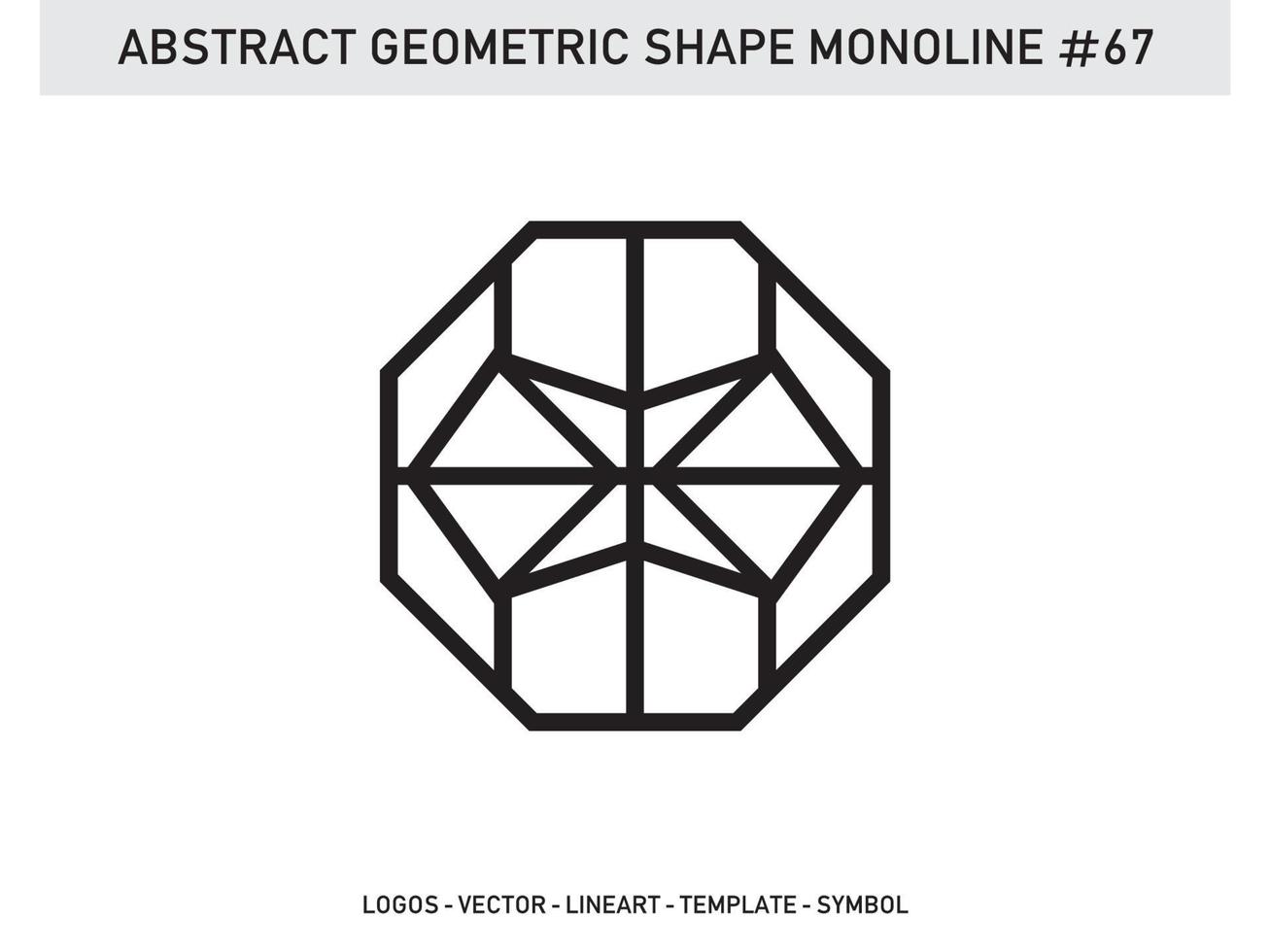 Abstract Geometric Monoline Lineart Line Shape Free Vector