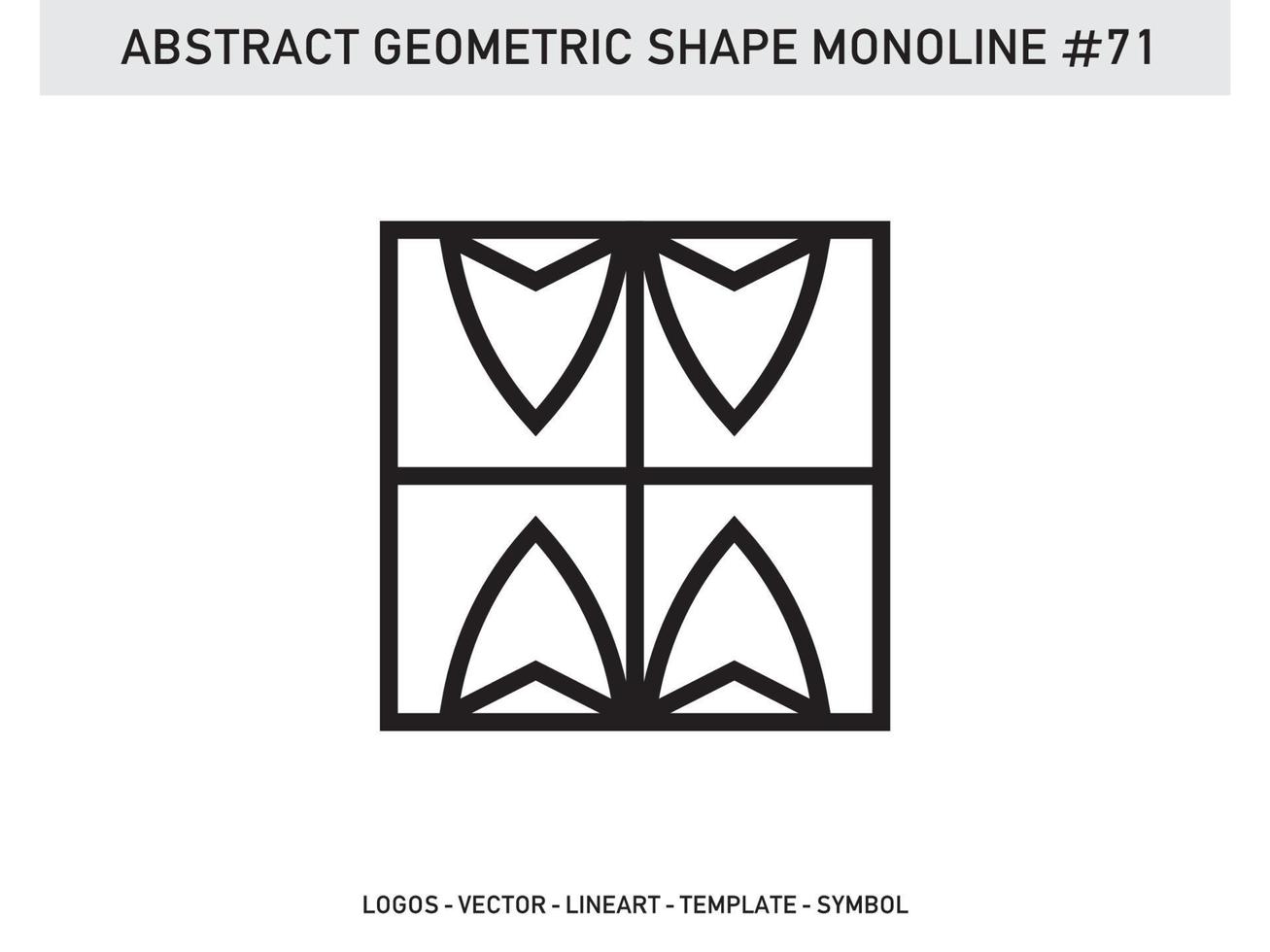 Abstract Geometric Monoline Lineart Line Vector Shape Free