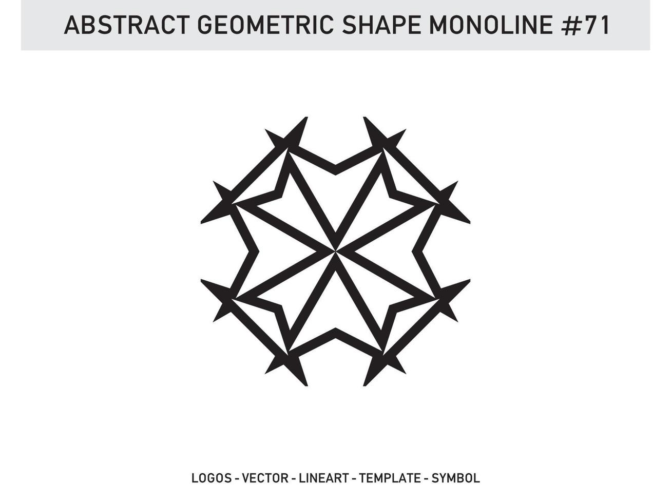 Abstract Geometric Monoline Lineart Line Vector Shape Free