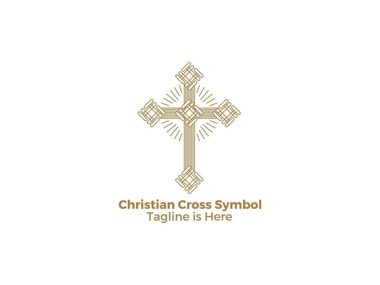 The Cross is a Symbol of Catholic Christianity Religion The Church of Jesus Design Icon vector