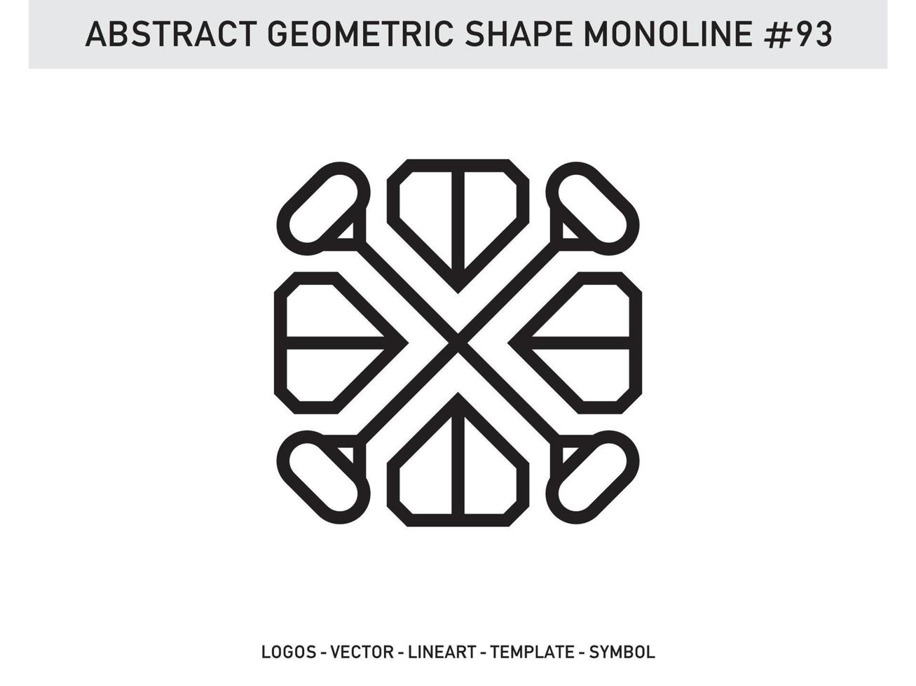 lineart geométrico línea forma monoline resumen vector diseño libre