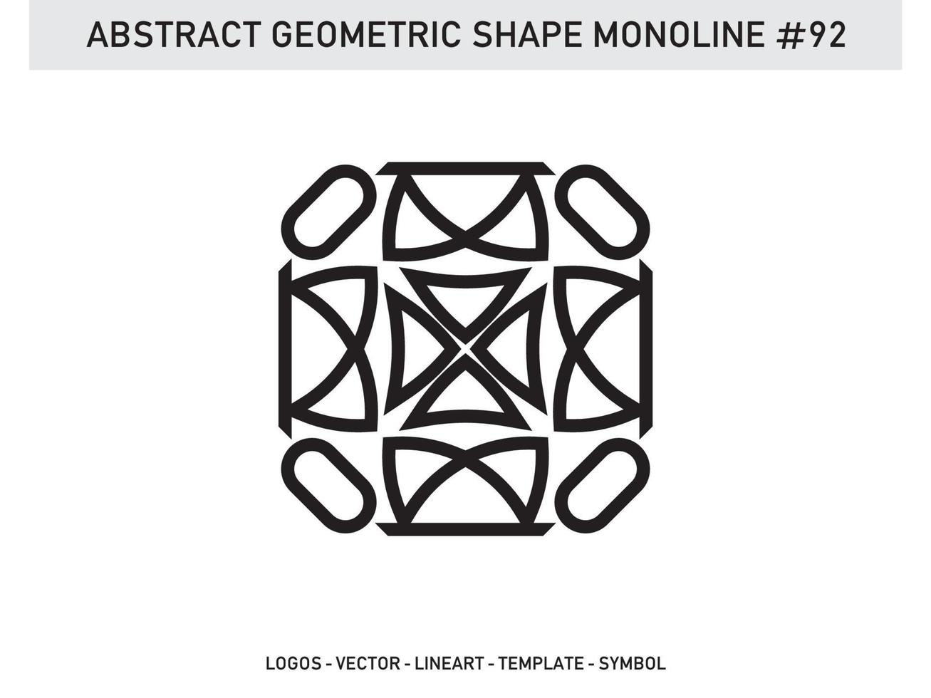 Geometric Lineart Line Shape Monoline Abstract Vector Design Free