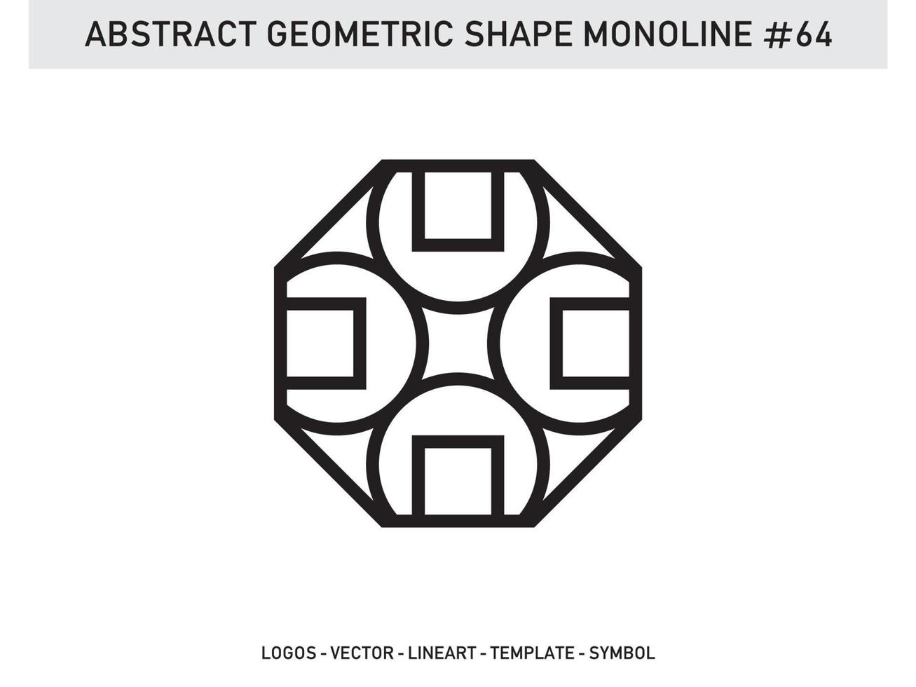 Geometric Monoline Lineart Line Shape Abstract Free Vector