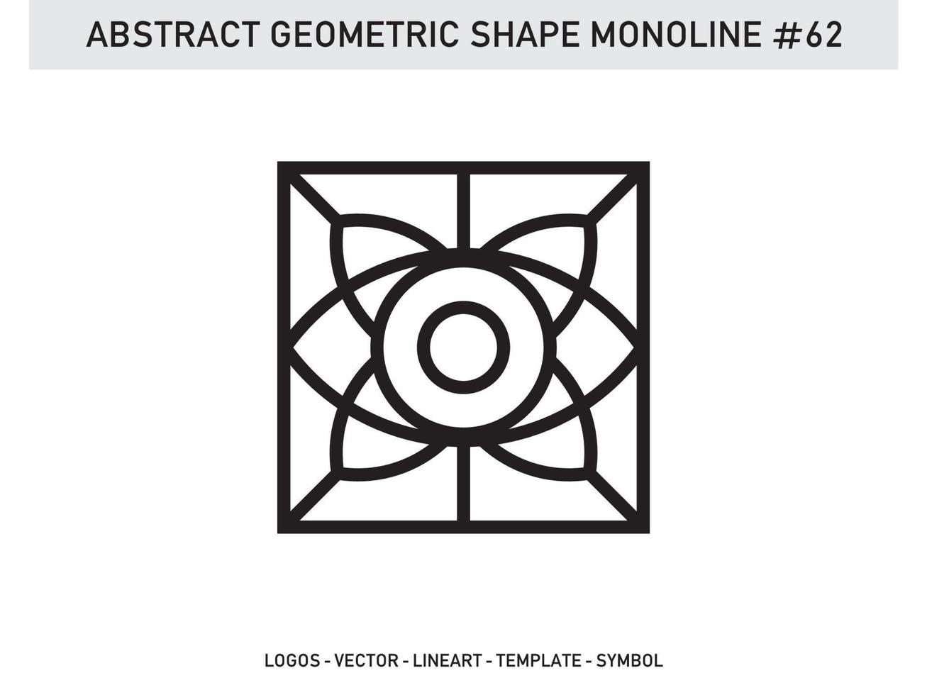 Geometric Monoline Lineart Line Shape Abstract Free Vector