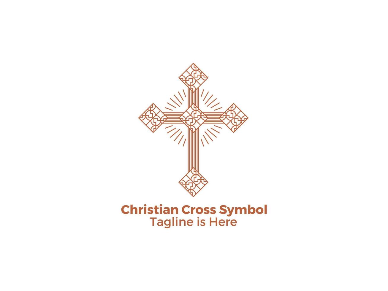 The Cross is a Symbol of Catholic Christianity Religion The Church of Jesus Design Icon vector