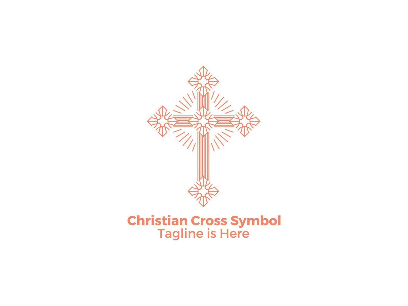 The Cross is a Symbol of Catholic Christianity Religion The Church of Jesus Design Icon vector