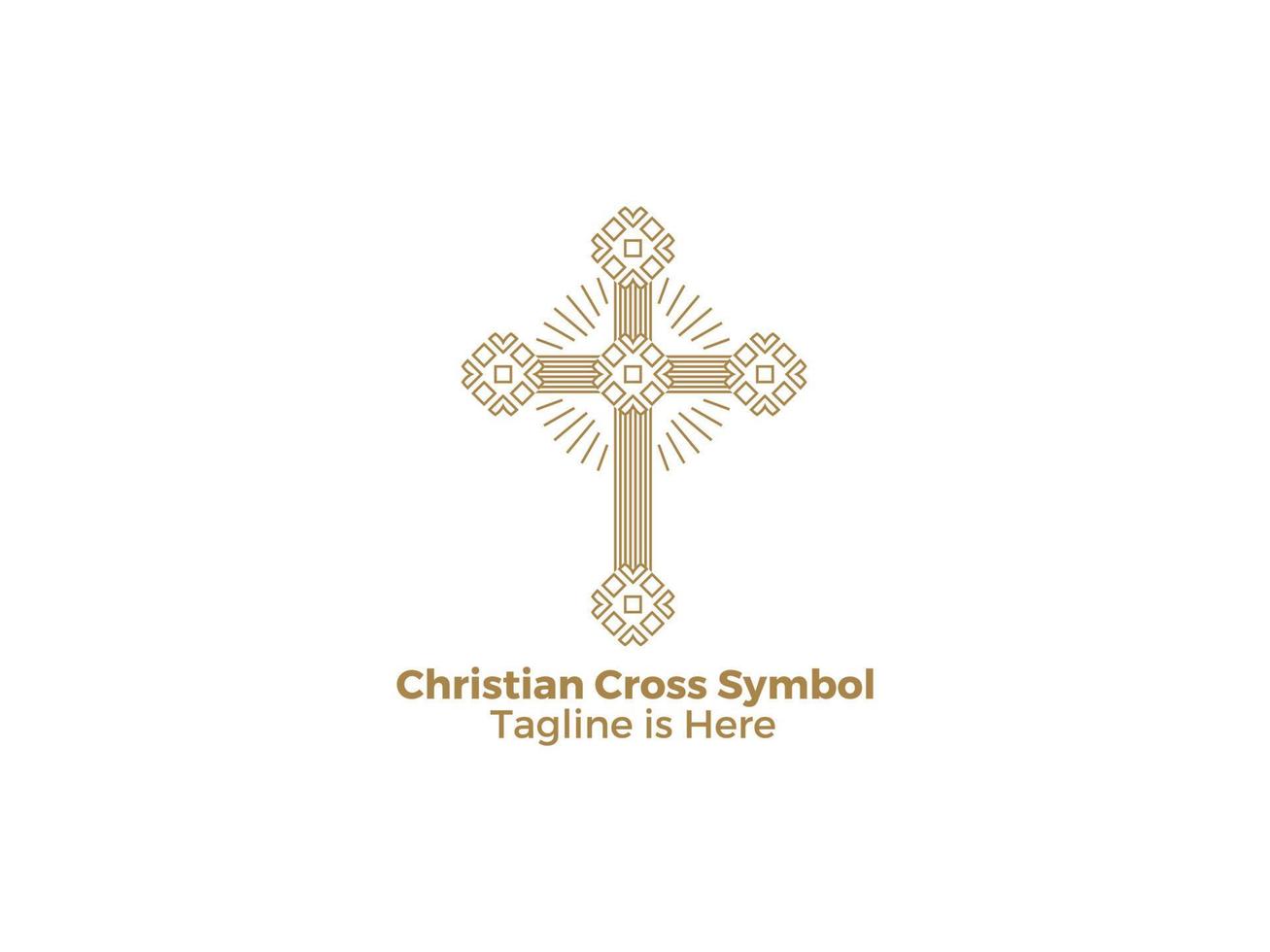 The Cross is a Symbol of Catholic Christianity Religion The Church of Jesus Design Icon vector