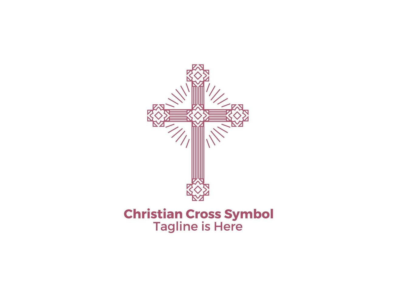 The Cross is a Symbol of Catholic Christianity Religion The Church of Jesus Design Icon vector