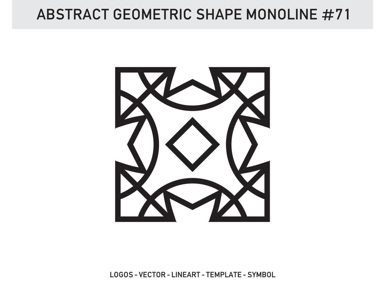 Abstract Geometric Monoline Lineart Line Vector Shape Free