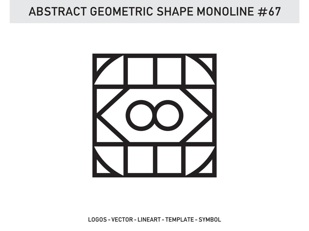 Abstract Geometric Monoline Lineart Line Shape Free Vector