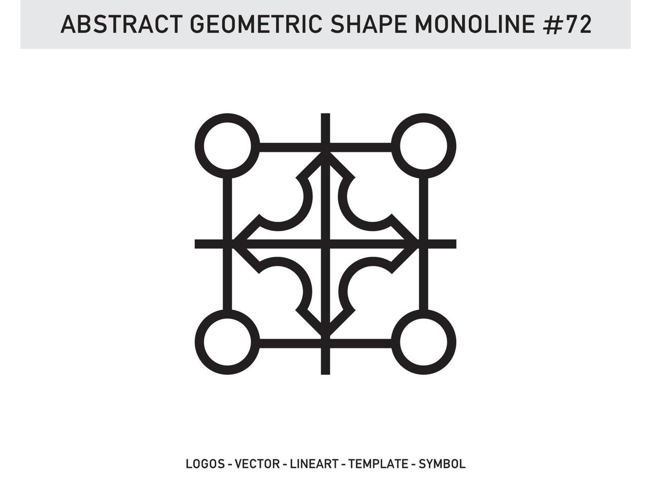 Abstract Geometric Monoline Lineart Line Vector Shape Free