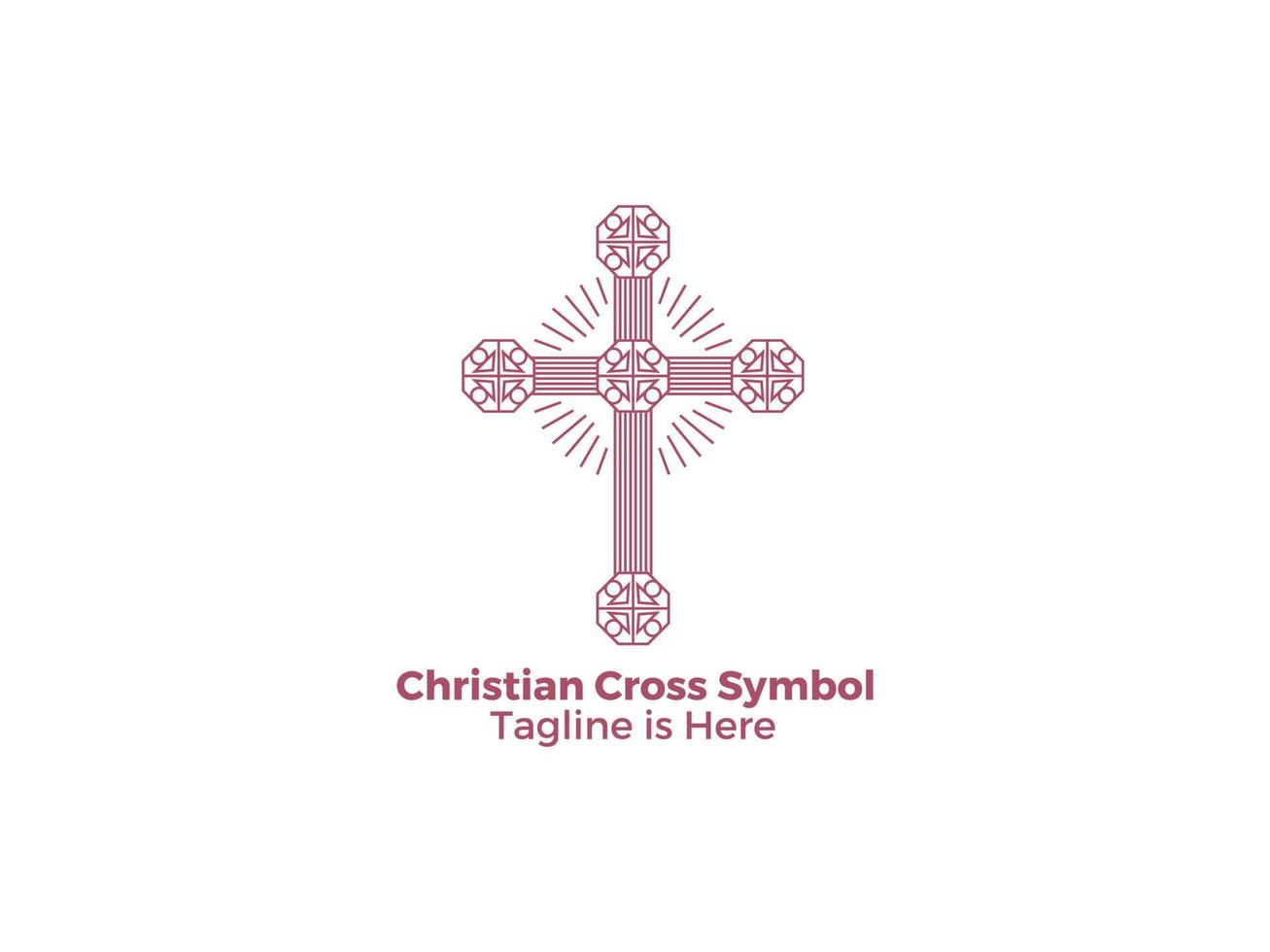 The Cross is a Symbol of Catholic Christianity Religion The Church of Jesus Design Icon vector