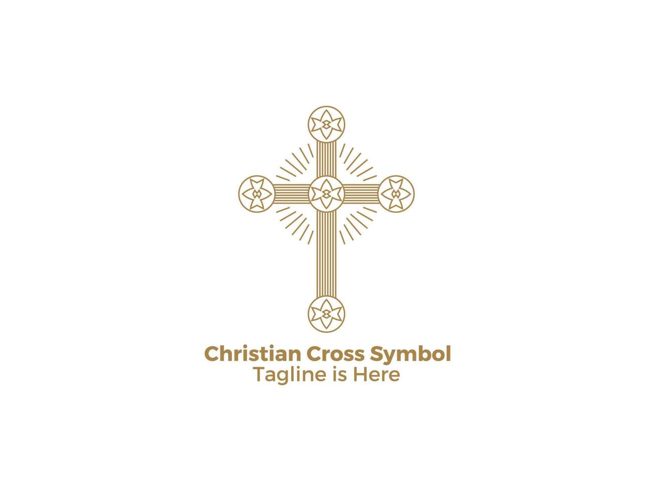 The Cross is a Symbol of Catholic Christianity Religion The Church of Jesus Design Icon vector