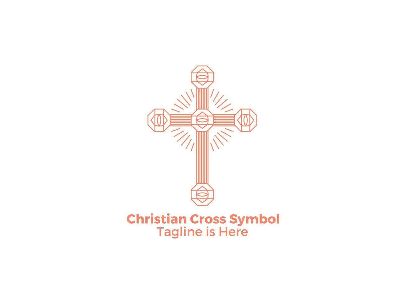 The Cross is a Symbol of Catholic Christianity Religion The Church of Jesus Design Icon vector