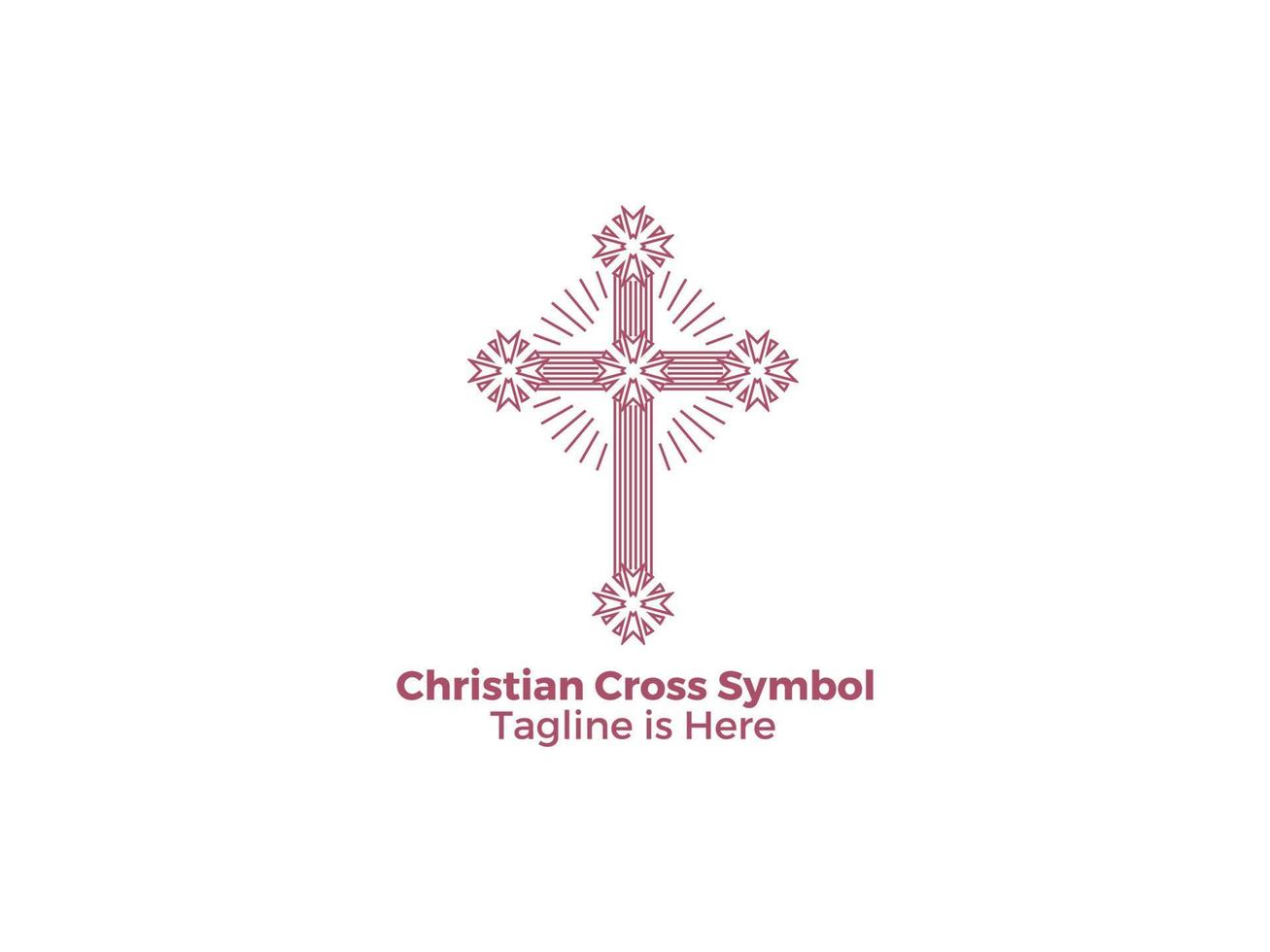 The Cross is a Symbol of Catholic Christianity Religion The Church of Jesus Design Icon vector