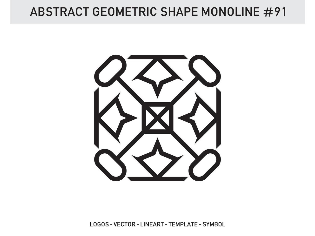 lineart geométrico línea forma monoline resumen vector diseño libre