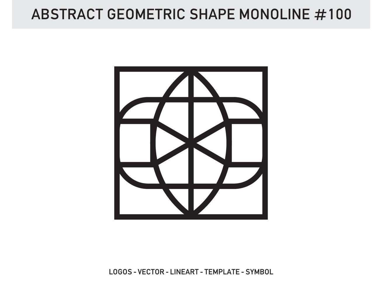 Monoline Abstract Geometric Lineart Line Shape Free Vector Design