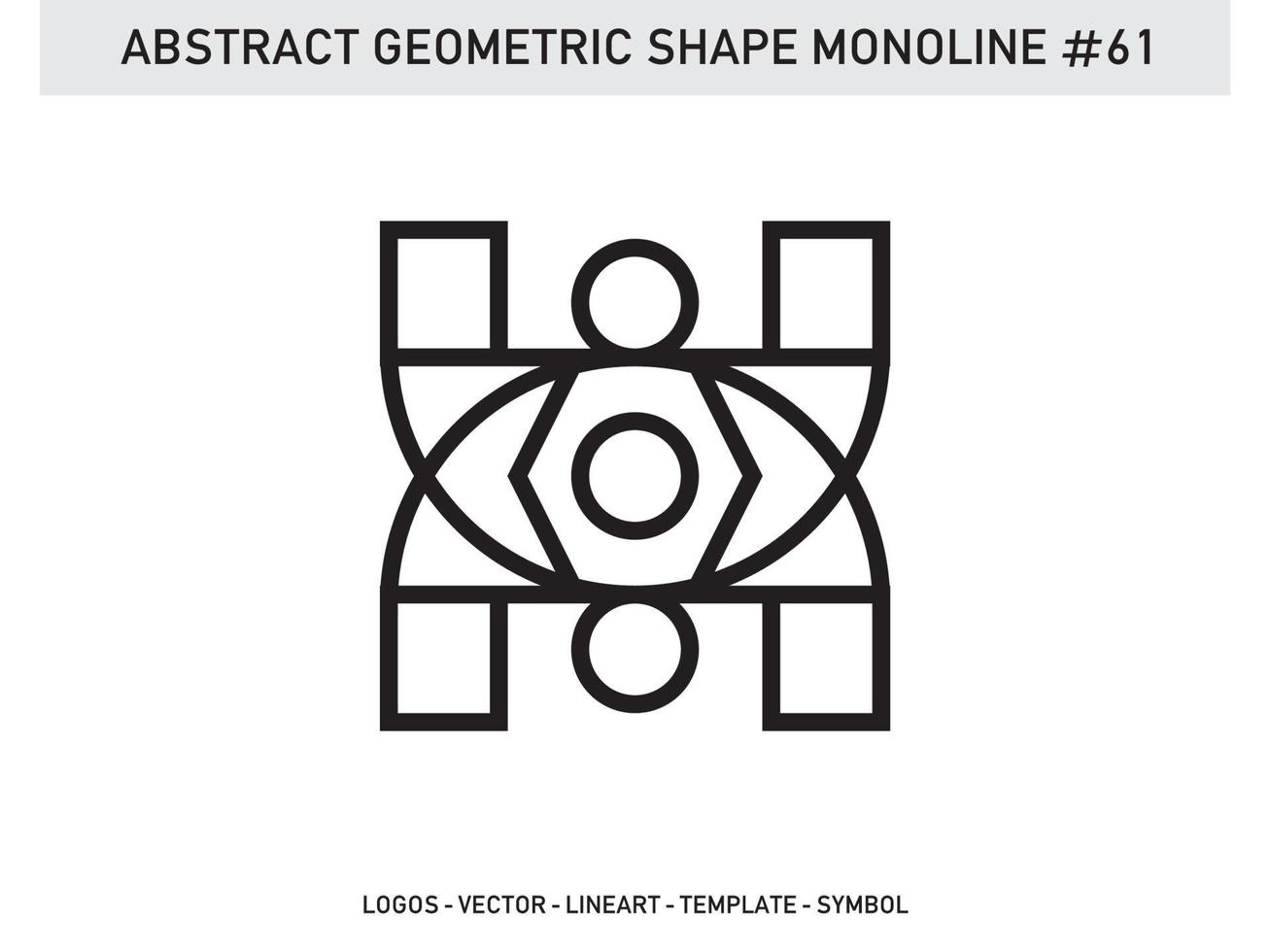 Geometric Monoline Lineart Line Shape Abstract Free Vector