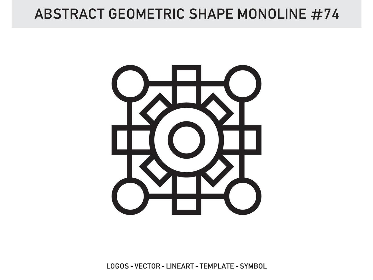 Abstract Geometric Monoline Lineart Line Vector Shape Free
