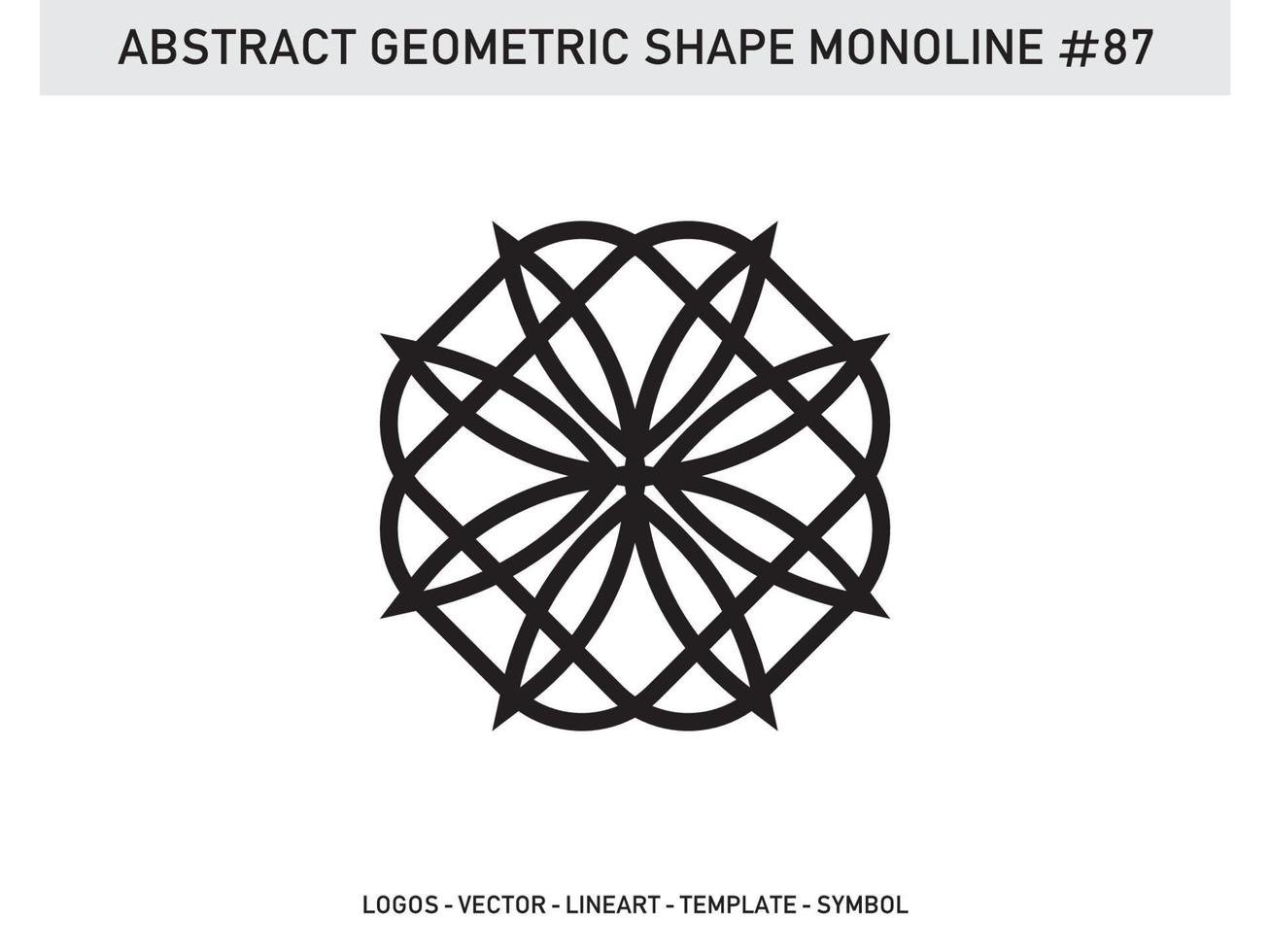 Ornament  Geometric Shape Monoline Abstract Line Free Vector
