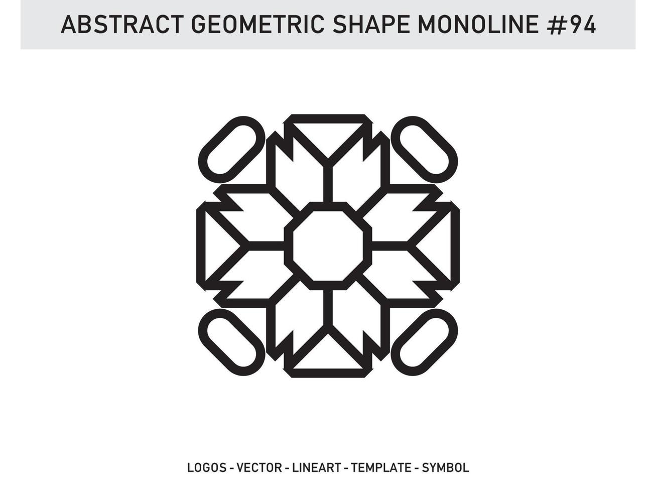 Geometric Lineart Line Shape Monoline Abstract Vector Design Free