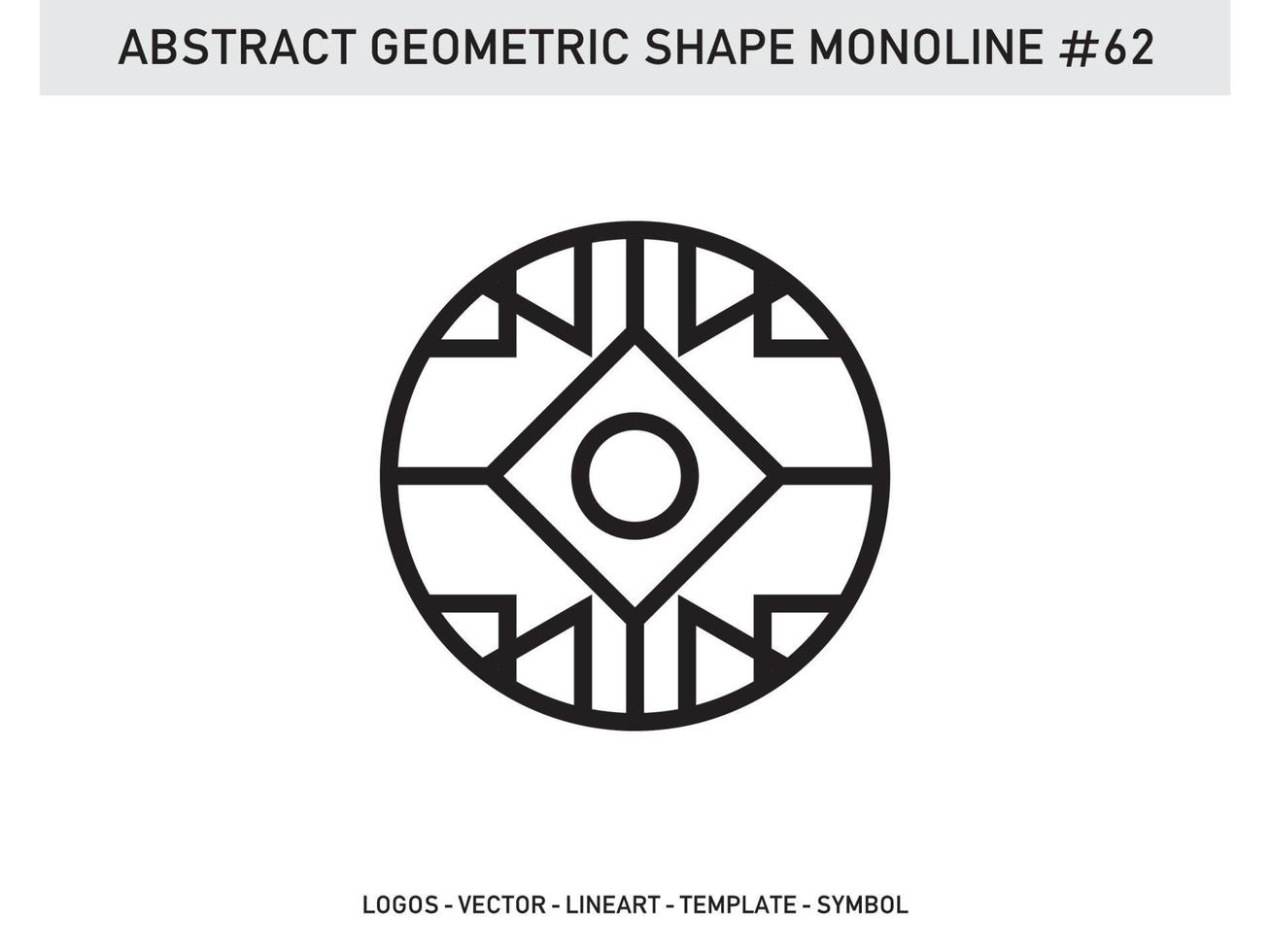 Geometric Monoline Lineart Line Shape Abstract Free Vector