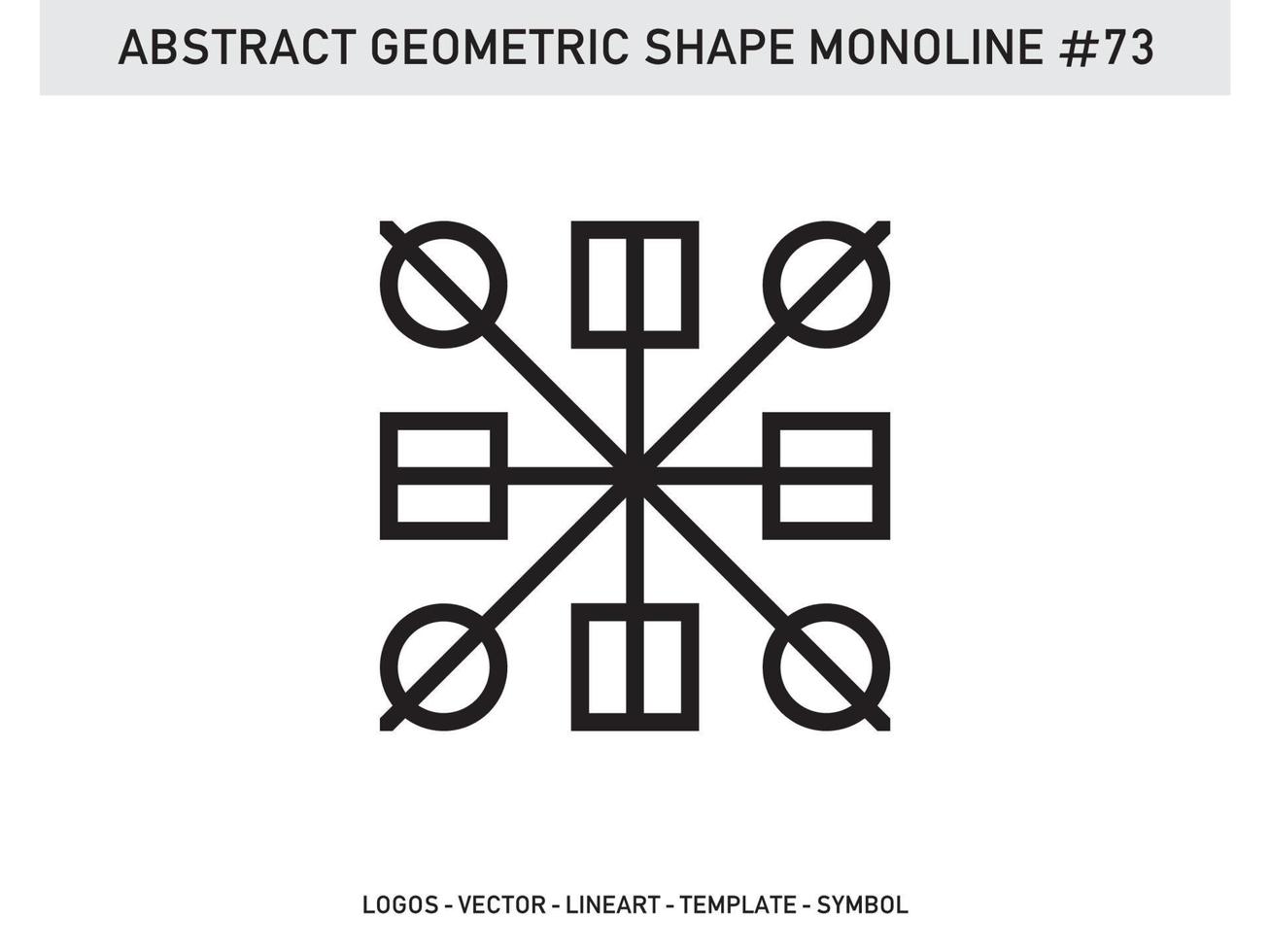 Abstract Geometric Monoline Lineart Line Vector Shape Free