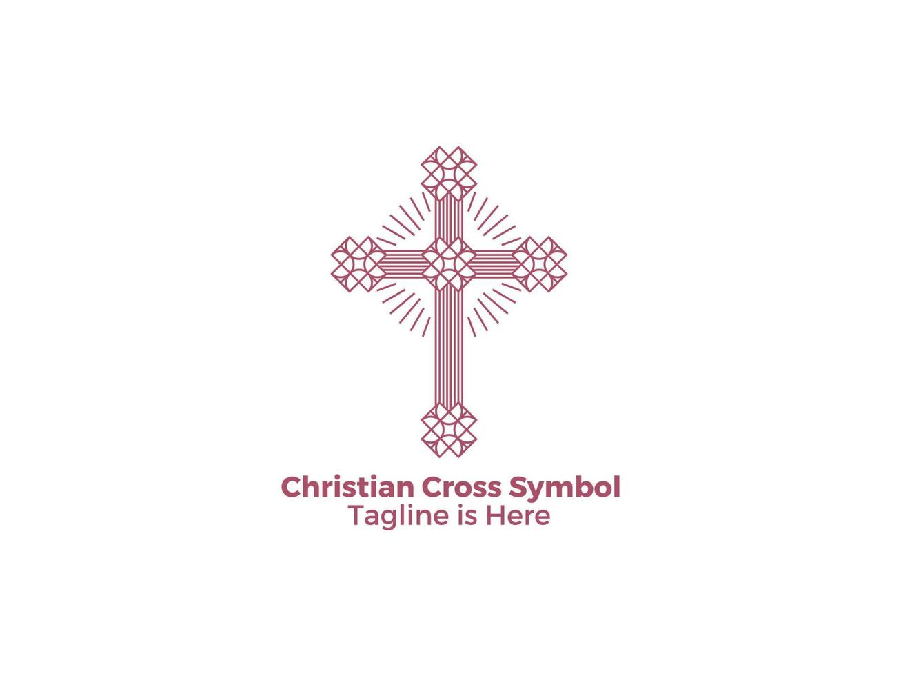 The Cross is a Symbol of Catholic Christianity Religion The Church of Jesus Design Icon vector