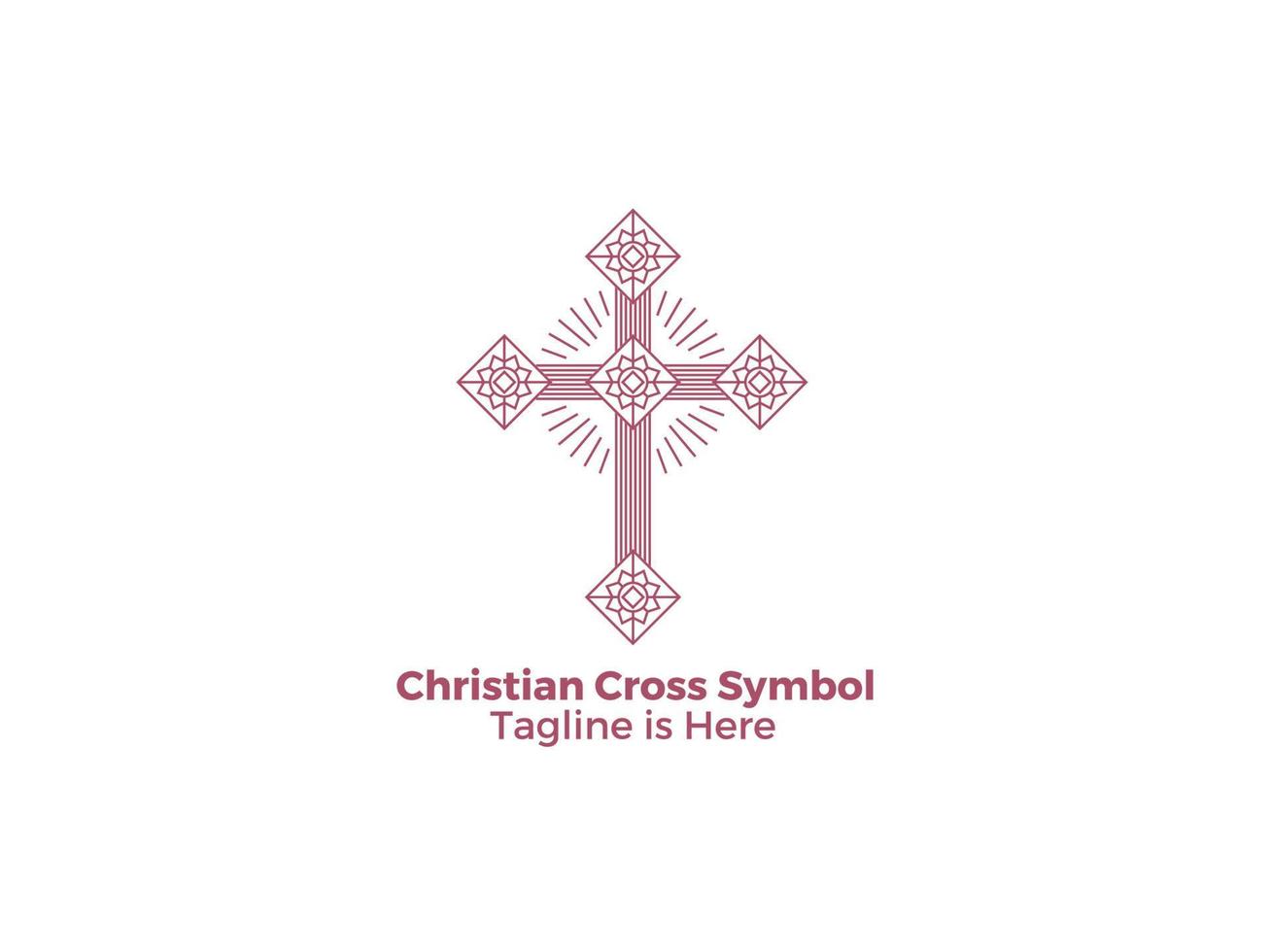 la cruz es un símbolo de la religión cristiana católica el icono de diseño de la iglesia de jesús vector