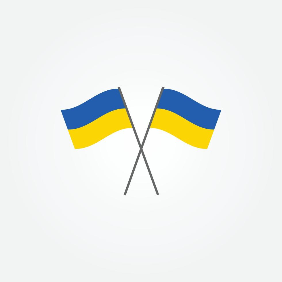 Ukraine flag template design vector