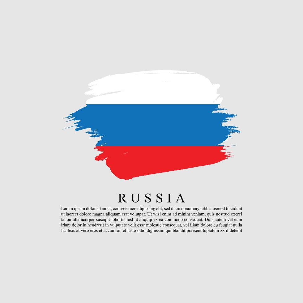 diseño de plantilla de bandera de rusia vector