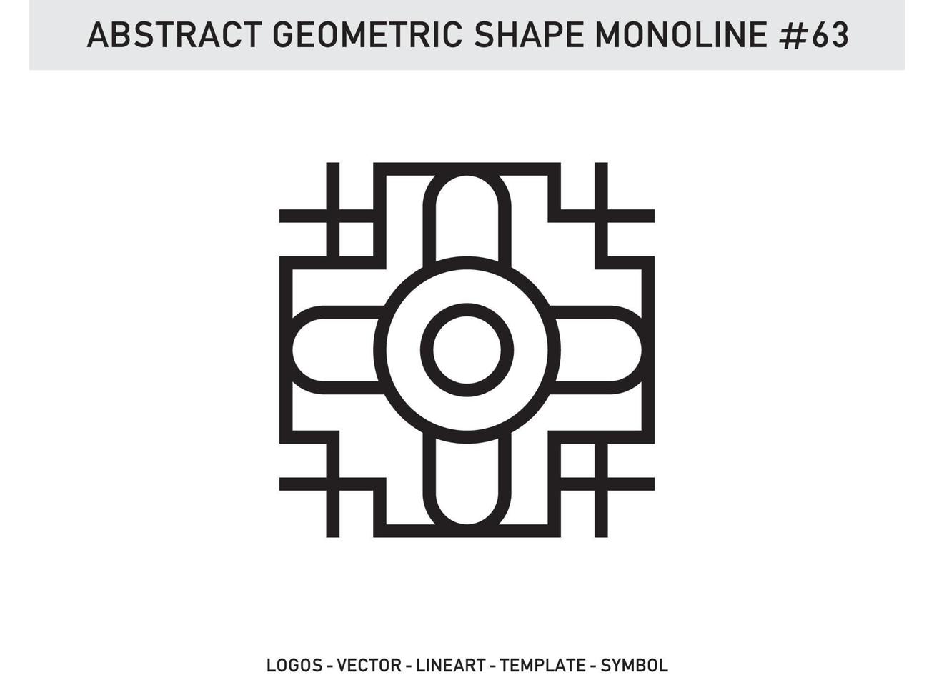 elemento ornamento forma geométrica monoline línea abstracta vector libre