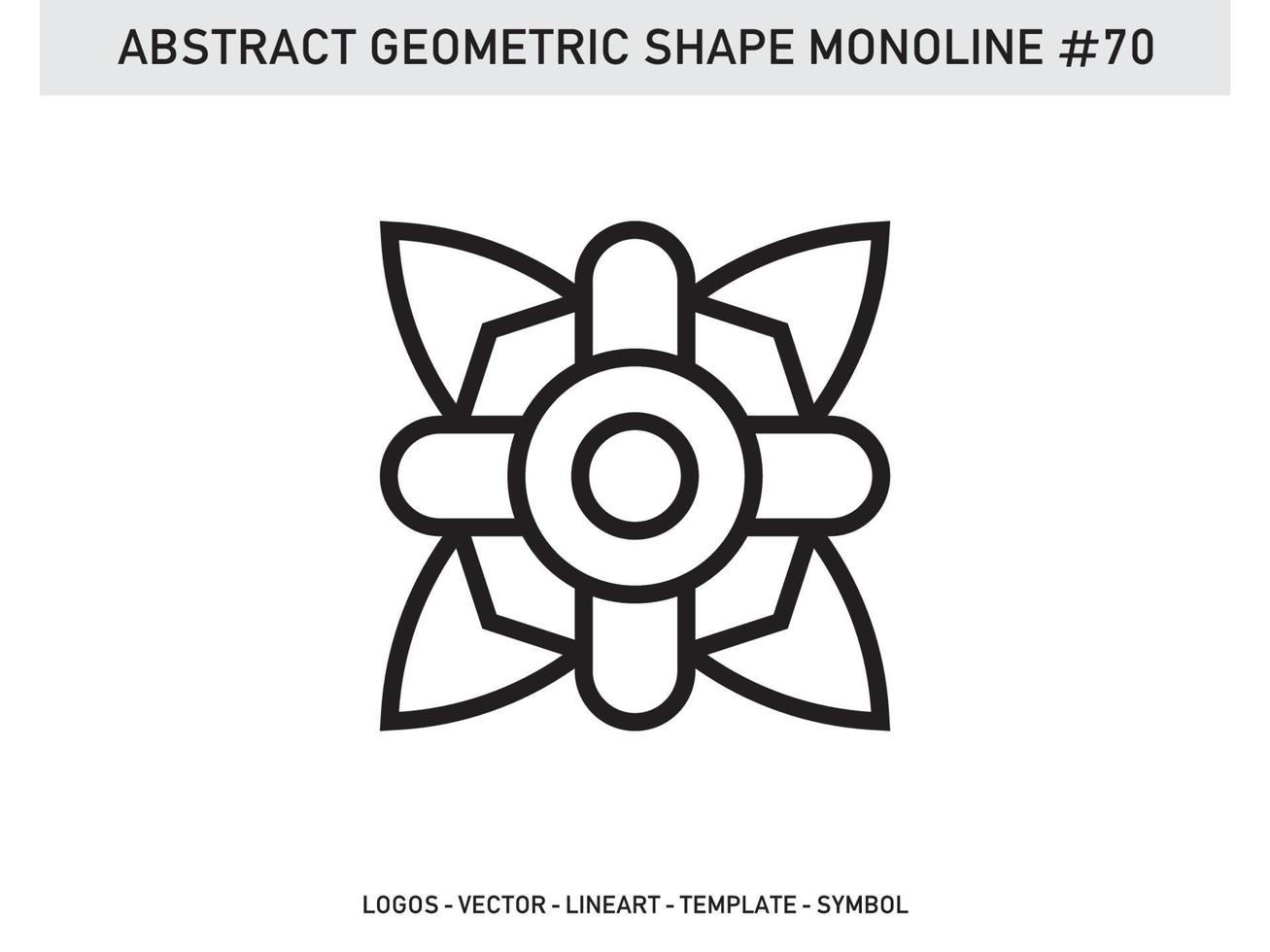 Abstract Geometric Monoline Lineart Line Shape Free Vector