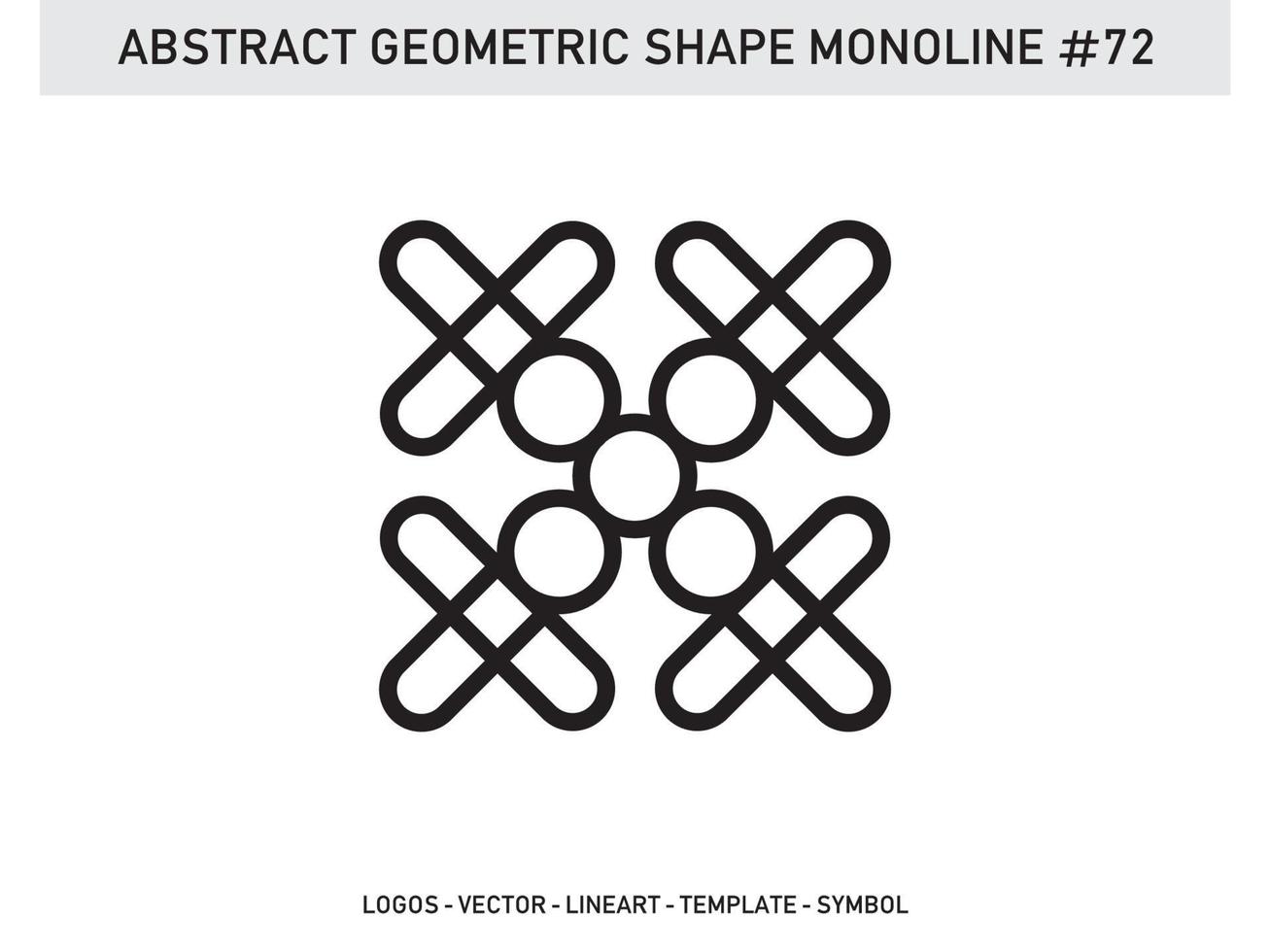 Abstract Geometric Monoline Lineart Line Vector Shape Free