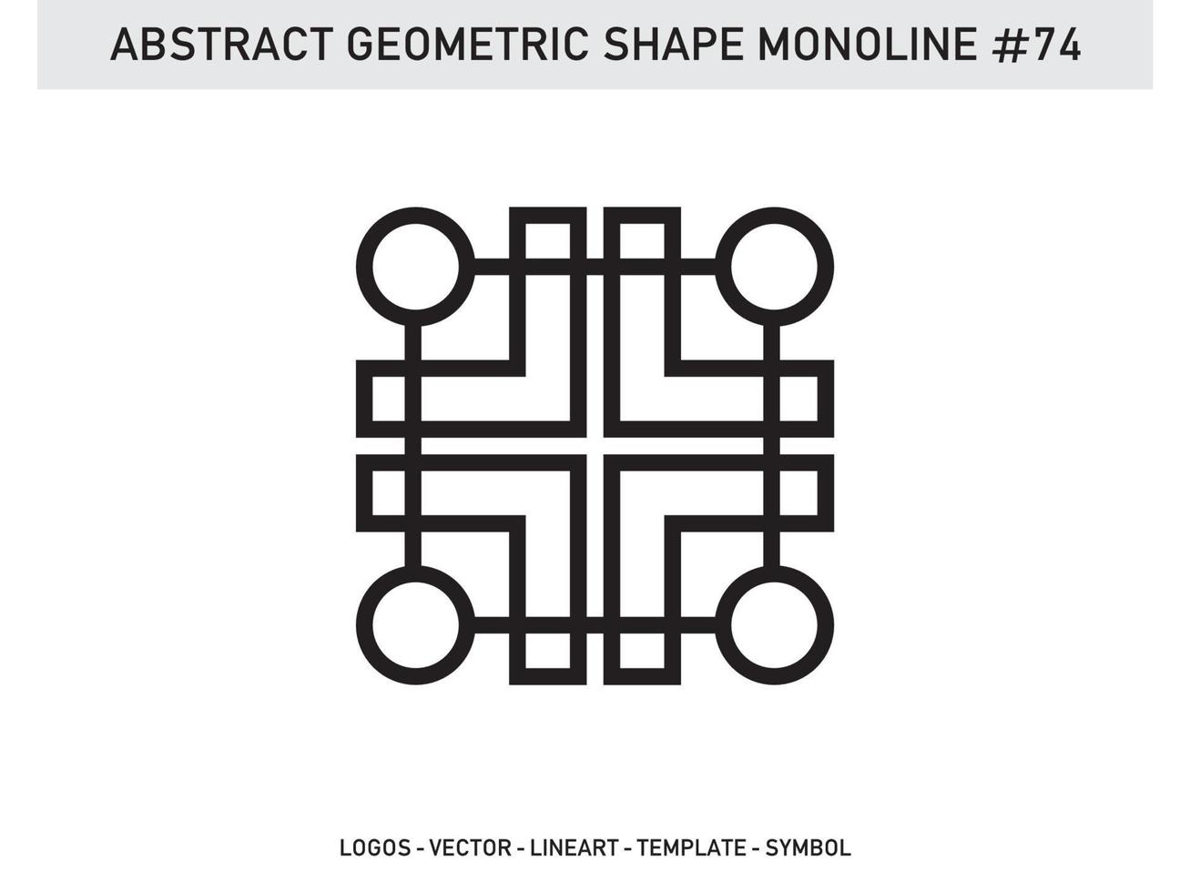 Abstract Geometric Monoline Lineart Line Vector Shape Free